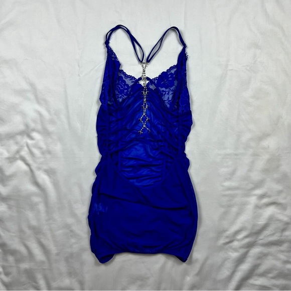 Y2K Shirley Of Hollywood Mesh Slip Dress - Picture 2 of 8